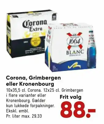 Bilka Corona, Grimbergen eller Kronenbourg tilbud