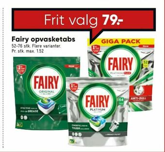 Bilka Fairy opvasketabs tilbud