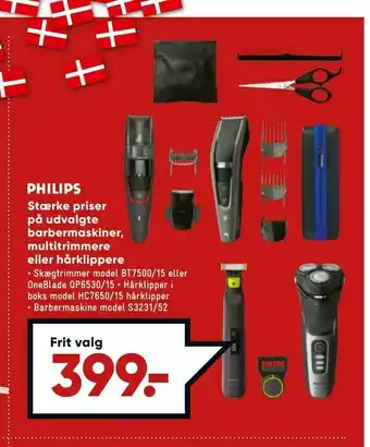 Stærke priser på udvalgte barbermaskiner, multitrimmere eller hårklippere