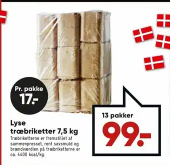 Bilka Lyse træbriketter 7,5 kg tilbud