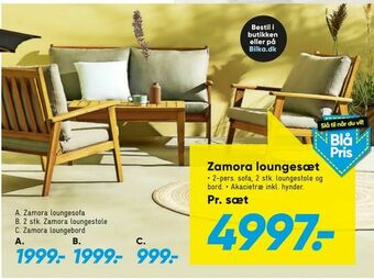 Bilka Zamora loungesæt tilbud