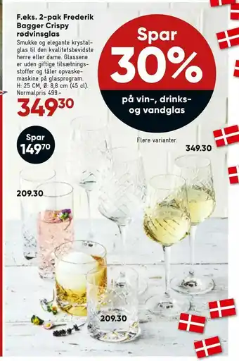 2-pak Frederik Bagger Crispy rødvinsglas