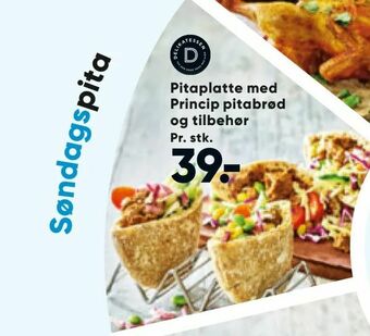 Bilka Pitaplatte med Princip pitabrød og tilbehør tilbud