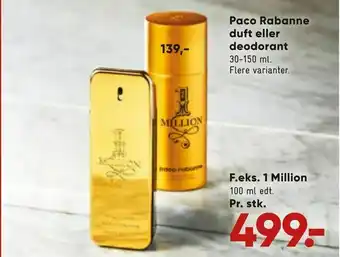 Bilka Paco Rabanne duft eller deodorant tilbud