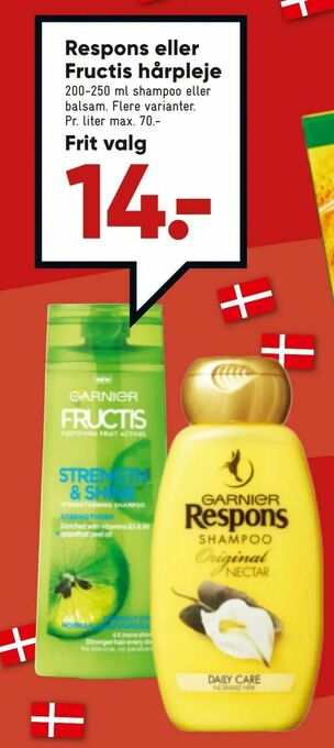 Respons eller Fructis hårpleje