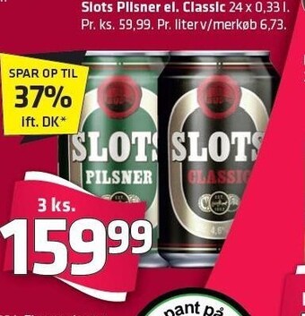 Fleggaard Slots pilsner el. classic tilbud
