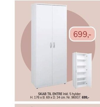 Daells Bolighus Skab til entre tilbud