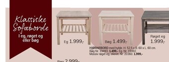 Daells Bolighus Hjørnebord tilbud