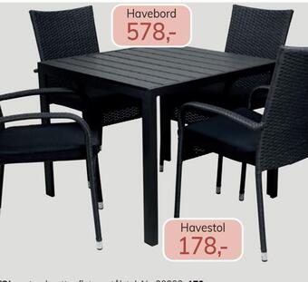 Daells Bolighus Havebord tilbud