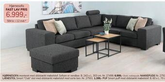 Daells Bolighus Hjørnesofa tilbud