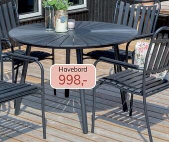 Daells Bolighus Havebord tilbud