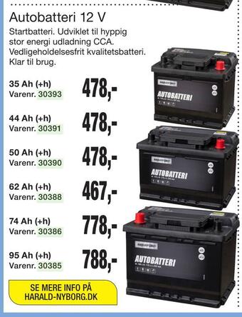 Harald Nyborg Autobatteri 12 v tilbud