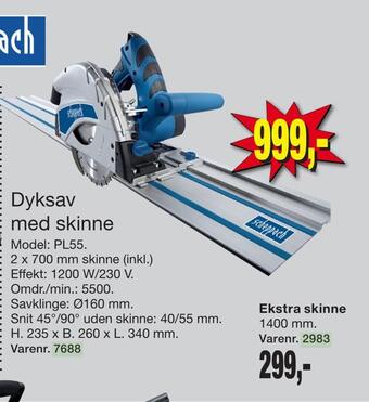 Dyksav med skinne