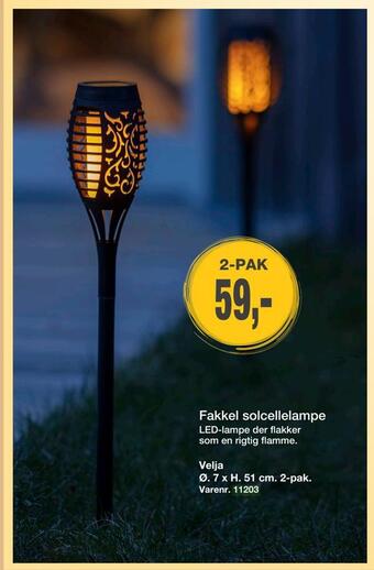Fakkel solcellelampe