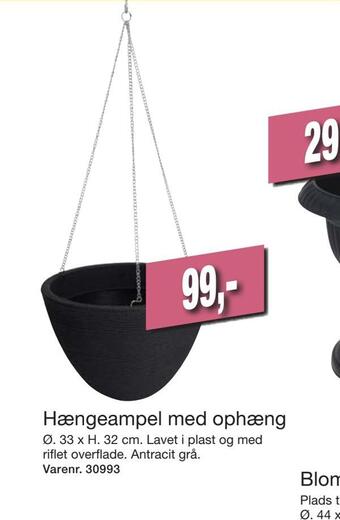 Harald Nyborg Hængeampel med ophæng tilbud