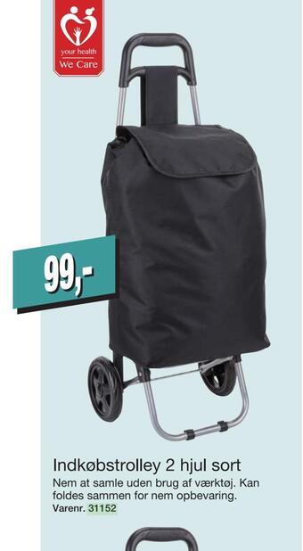 Harald Nyborg Indkøbstrolley 2 hjul sort tilbud
