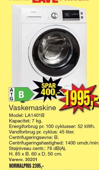 Harald Nyborg Wasco vaskemaskine tilbud