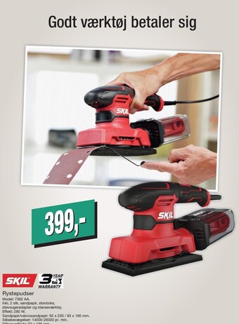 Skil rystepudser