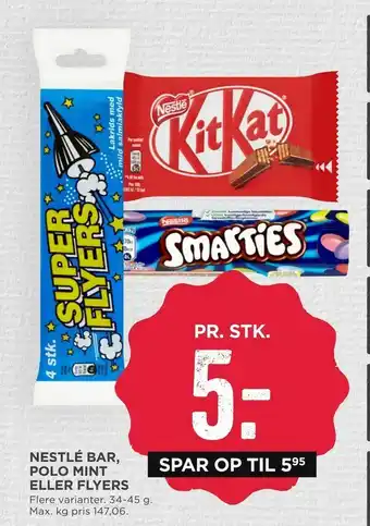 MENY Nestlé bar, polo mint eller flyers tilbud