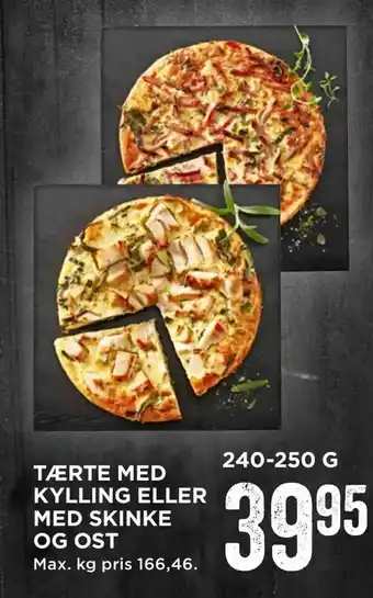 MENY Tærte med kylling eller med skinke og ost tilbud
