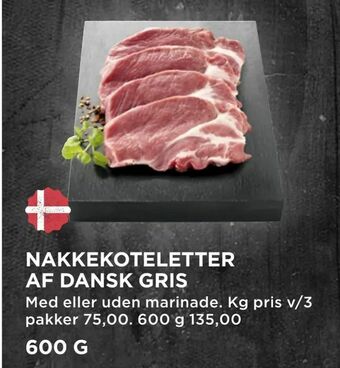 MENY Nakkekoteletter af dansk gris tilbud