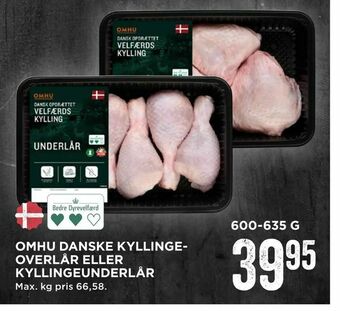 MENY Omhu danske kyllingeoverlår eller kyllingeunderlår tilbud