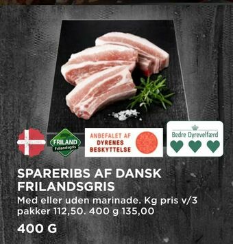 MENY Spareribs af dansk frilandsgris tilbud