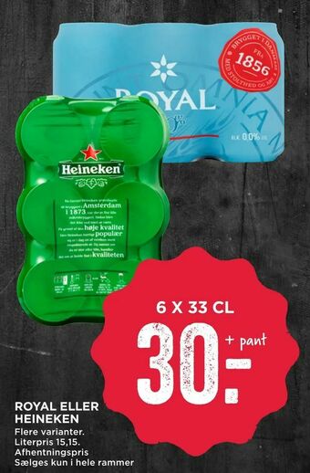 MENY Royal eller heineken tilbud
