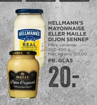 Hellmann's mayonnaise eller maille dijon sennep