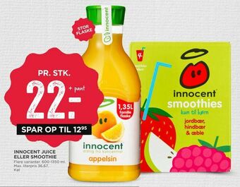 MENY Innocent juice eller smoothie tilbud