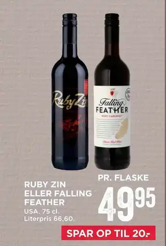 MENY Ruby zin eller falling feather tilbud