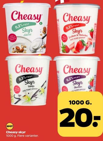Netto Cheasy skyr vanilje 0,2% tilbud