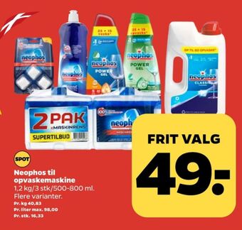 Netto Neophos maskinopvask-pulver tilbud