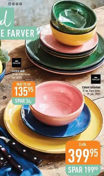 Colore skål eller colore tallerken