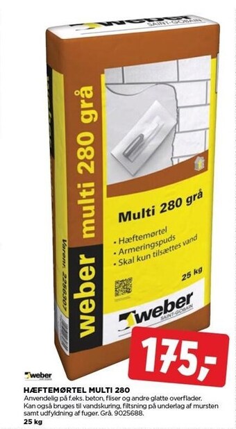 jem & fix Hæftemørtel multi 280 tilbud