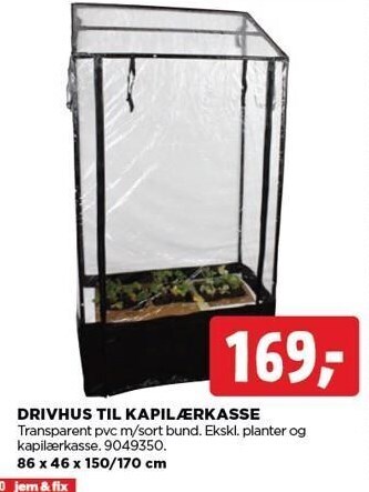 jem & fix Drivhus til kapilærkasse tilbud