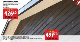 jem & fix Underbeklædning el. færdigmalet klinkbeklædning tilbud