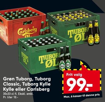 Bilka Grøn Tuborg, Tuborg Classic, Tuborg Kylle Kylle eller Carlsberg tilbud