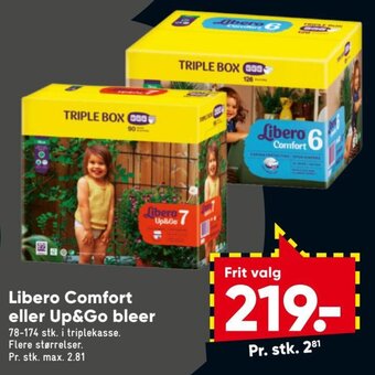 Bilka Libero Comfort eller Up&Go Bleer tilbud