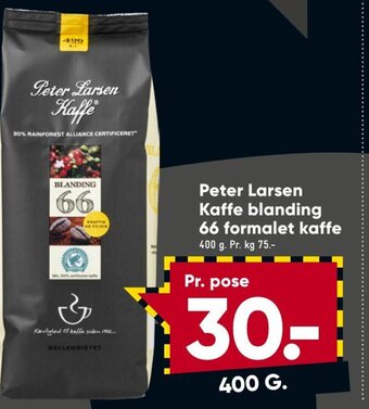 Peter Larsen Kaffe Blanding 66 Formalet Kaffe