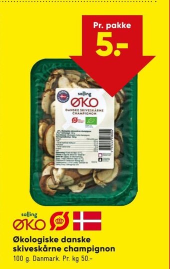 Bilka Økologiske Danske Skiveskårne Champignon tilbud