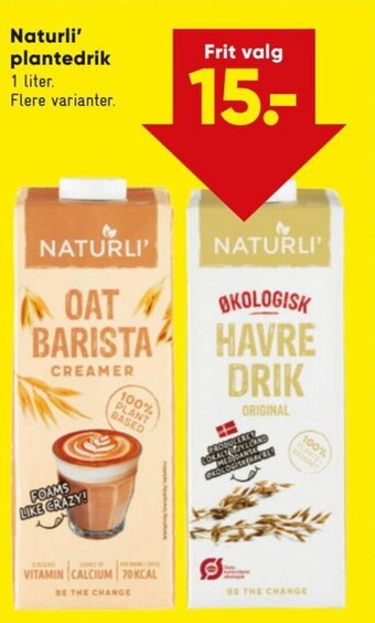 Bilka Naturli Plantedrik tilbud