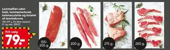 Lammefilet Uden Fedt, Lammemørbrad, Lammeculotte og Kotelet af Lammekrone