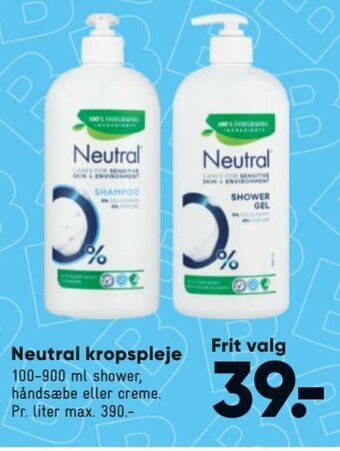 Bilka Neutral Kropspleje tilbud