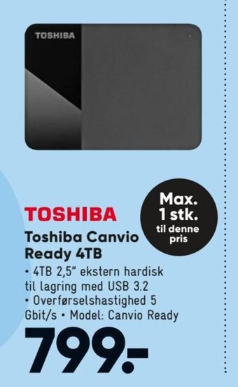 Toshiba Canvio Ready 4TB
