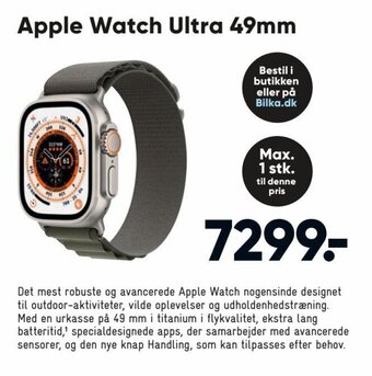 Bilka Apple Watch Ultra 49mm tilbud