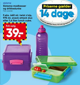 Sistema Madkasser og Drikkedunke