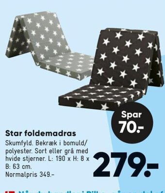Bilka Star Foldemadras tilbud