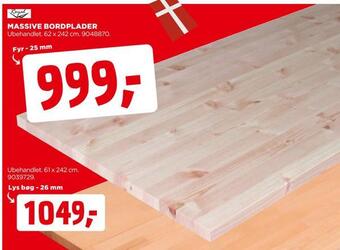 Massive bordplader
