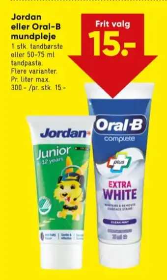 Bilka Jordan tandpasta tilbud